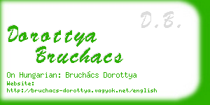 dorottya bruchacs business card